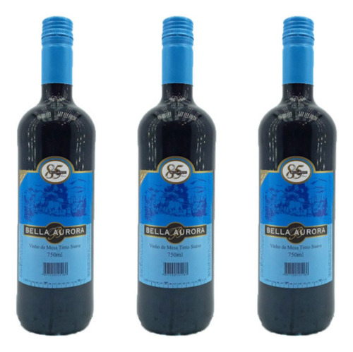Vinto Tinto De Mesa Suave Bella Aurora 750ml - 3 unidades