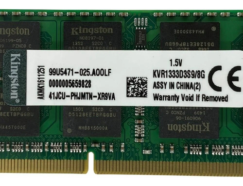 Ddr3 8gb 1333 Sodimm Kingston Kvr1333d3s9/8g