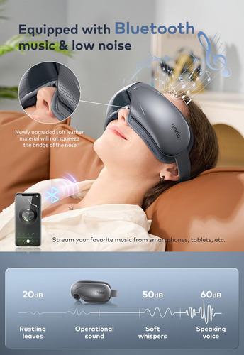 Masajeador De Ojos Llano Con Música Bluetooth Heat