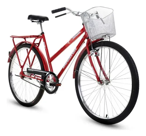 Bicicleta Urbana Houston Ônix VB Aro 26 Quadro 21 Vermelha Freio