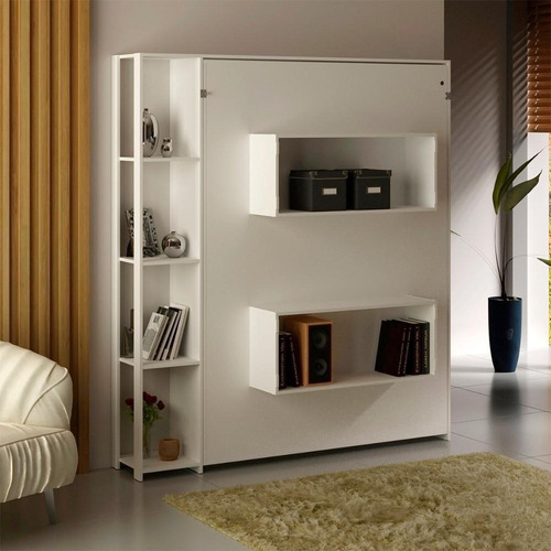 Cama Retratil De Parede Casal Cm8014 Branco Branco