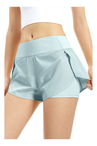 Pantalones Cortos Para Correr 2 En 1 Para Mujer Con Bolsillo