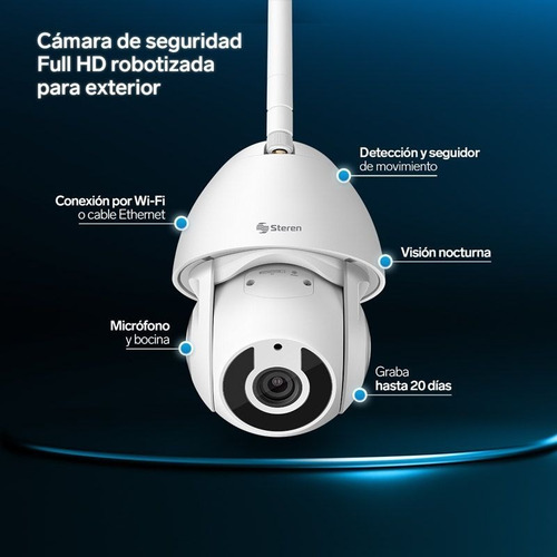 Cámara Seguridad Wifi Ethernet Full Hd Exterior Steren Cctv
