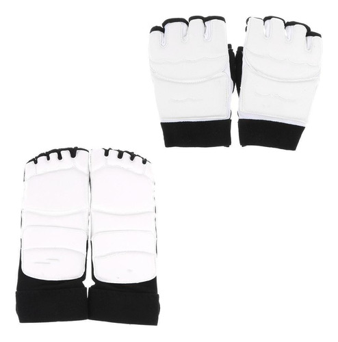 1 Par Protectores De Pies 1 Par Guantes Medio Dedo Taekwondo