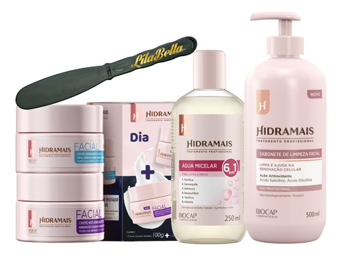Creme Facial Dia E Noite+agua Micelar 6/1+sabonete Hidramais