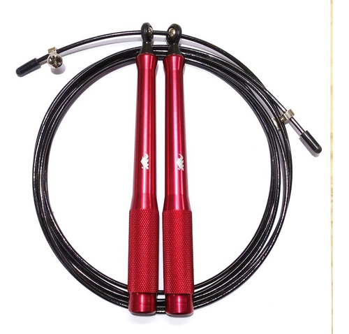 Corda De Pular Profissional Speed Rope Cross Rolamento Ryno Cor Vermelho-preto