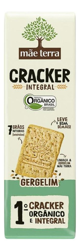 Biscoito Cracker com Gergelim Integral Orgânico Mãe Terra Pacote 130g