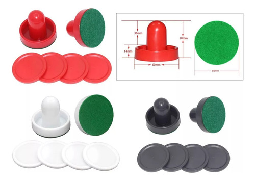 Juego Familiar De 3 Paletas Y Discos De Hockey De Aire