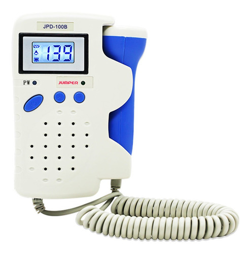 Doppler Fetal 2.5 Mhz Portátil Recarg Seguro Y Fácil De Usar Color Blanco