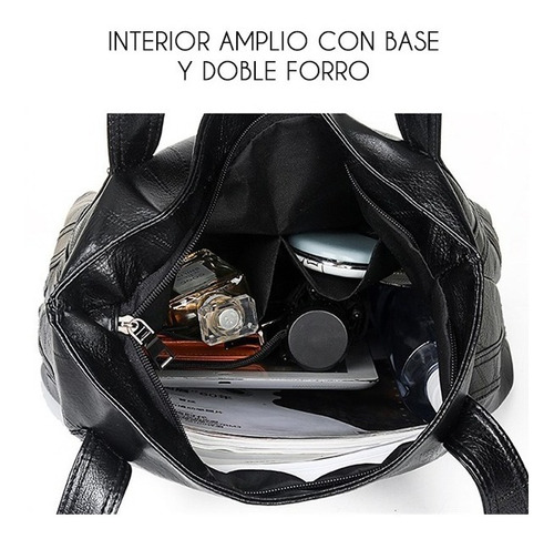 Imagen 4 de 6 de Bolsa Dama Bolso Casual Minimalista Elegante Práctica Tote