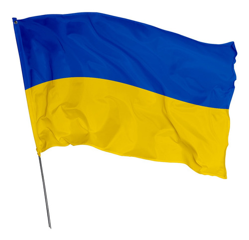 Bandeira Da Ucrania Em Tecido Poliester 145 X 100 Oficial