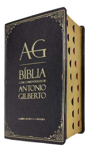 Biblia Com Comentarios De Antonio Gilberto Capa Luxo Vinho C