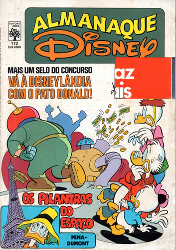 Almanaque Disney N° 172 - Sem O Selo - 132 Páginas Em Português - Editora Abril - Formato 13,5 X 19 - Capa Mole - 1982 - Bonellihq Cx03 Abr24