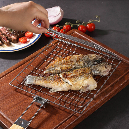 Cesta De Acero Inoxidable Con Asa, Cesta Para Parrilla