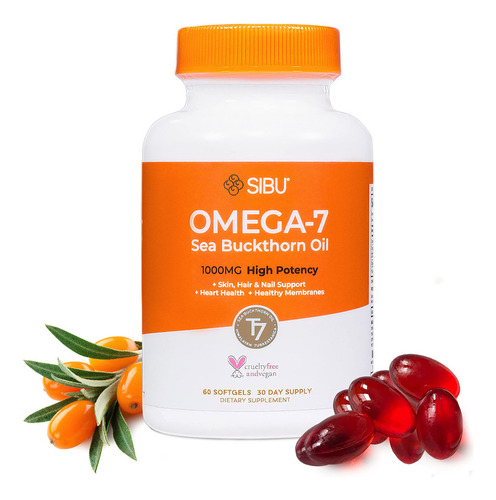 Sibu Omega-7 Softgels, Aceite De Espino Amarillo Orgánico P
