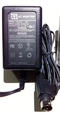 Transformador Para Dvr Hikvision 4 Pines 12v 2amp Original