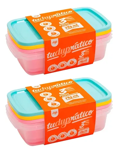 【Yuu】DRP Original UV Shield 12本セット Kit 6 Potes Hermético 785 Ml Cada Dup Microondas Freezer Bpa