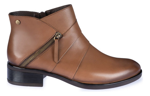 Botin Taco Jodhpur Viale Cuero Mujer Habano