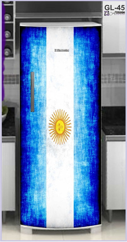 Adesivo Envelopar Geladeira Inteira Bandeira Argentina Lindo