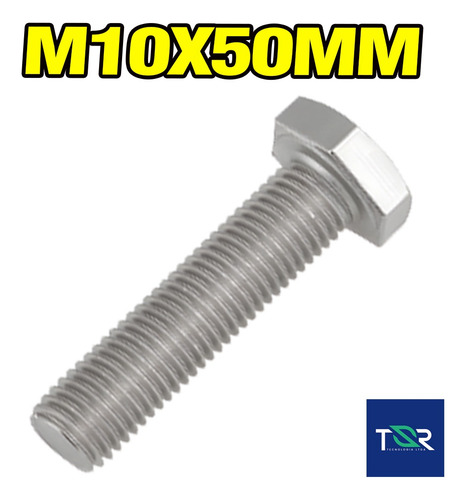 Parafuso M10x50mm Zincado Rosca Grossa C/100 Un