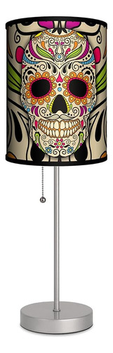 Pantalla De Lámpara De Mesa Con Calavera De Azúcar Con Base