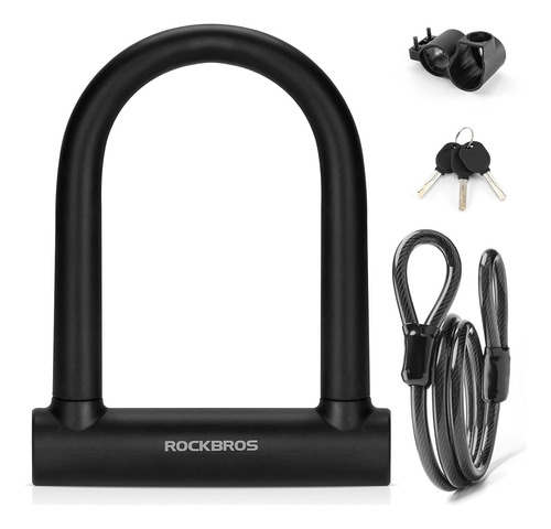 Candado Bicicleta Ulock Antirrobo Rockbros + Cable Seguridad