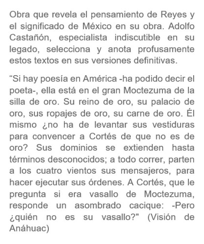 Visión De México (2 Tomos) - Alfonso Reyes / Aml + Sorpresa