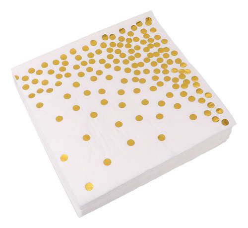 Servilletas Desechables Con Puntos Dorados, 50 Unidades, Par