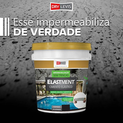 Manta líquida Drylevis, elástica y cementosa, color gris, 4 kg