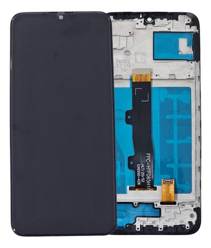 Tela Display Com Aro Compatível Moto E7 Power + Pelicula