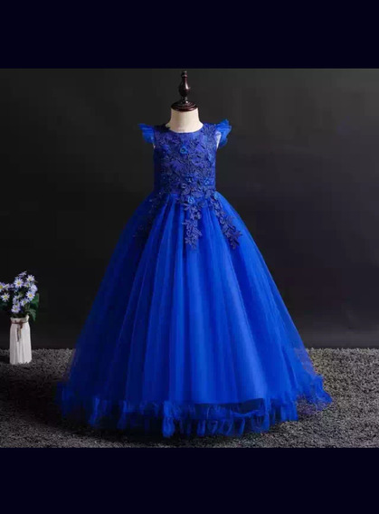 Vestidos Para Niña Elegantes Azul Rey ., SAVE 55% -  