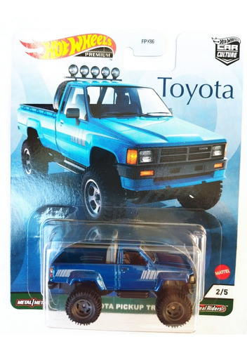 Hot Wheels Premium 87 Toyota Pickup Truck Azul Culture Pq2