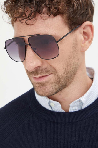 Lentes De Sol Guess Para Caballero Modelo Gf0239-02b De 61mm Lente Gris Degradado con Protección UV