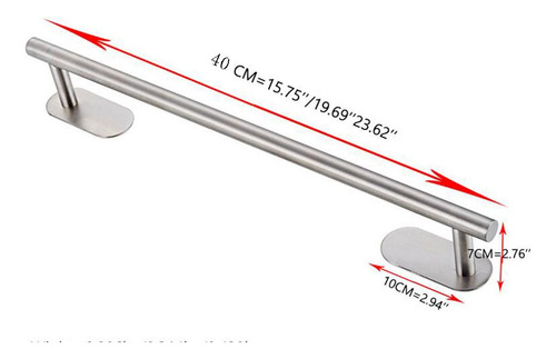 Baño Autoadhesivo Toallero Bar Rack Holder Acero Inoxidable