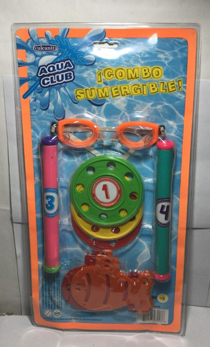 Set Natacion Antiparra Discos Sticks Aqua Club Caffaro 8928