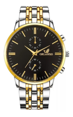 Relógio Masculino Luxo Quartz Negócios Analógico Orlando