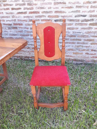 Imagen 6 de 10 de Silla De Algarrobo Tapizadas X 6u
