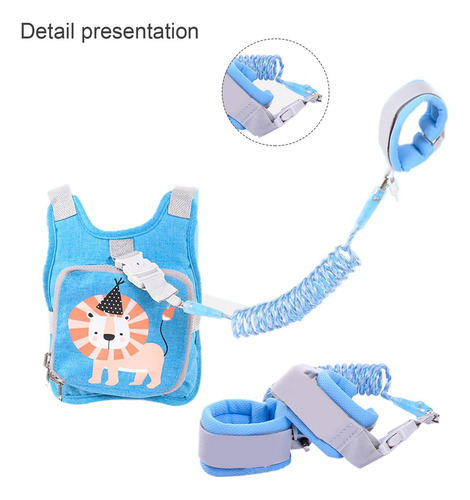 Mochila Para Bebês Com Cordão Anti-perda, 2,5 Metros Arnesmc