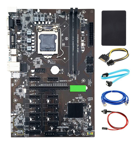 La Placa Base Minera Btc-b250 Admite 12 Gpu Lga1151 Ddr4 Con