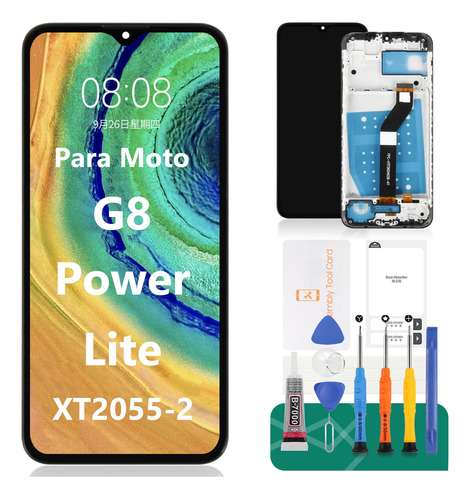 Para Motorola G8 Power Lite Pantalla Táctil Lcd Con Marco
