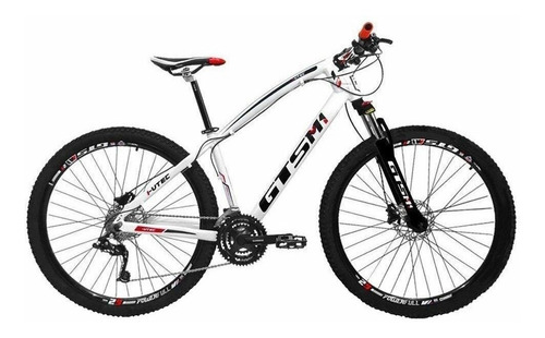 Mountain bike GTSM1 I-Vtec absolute edição limitada 2018 aro 29 17" 27v freios de disco hidráulico câmbios MX9 cor branco/vermelho