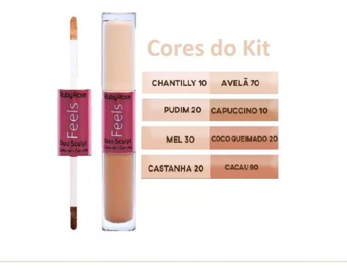 Corrector Liquido Ruby Rose Duo Sculpt Feels Original