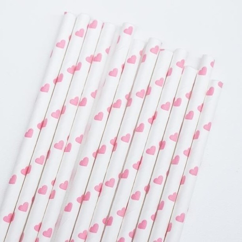 Sorbete Polipapel Corazones X24u Color Rosa