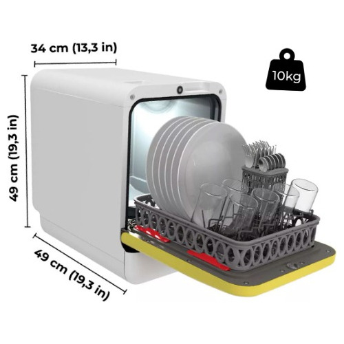 Lavavajillas De Mesada Bob Dark Black Portátil