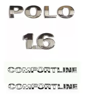 Kit Emblemas Polo + 1.6 + Comfortline Modelo Original