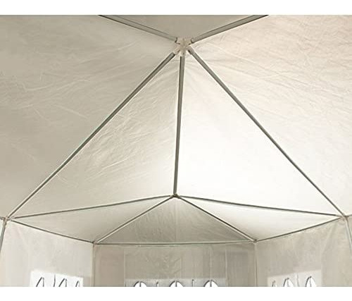 Toldo Reforzado 3x6 Carpa Ventanas Lona Impermeable Blanco