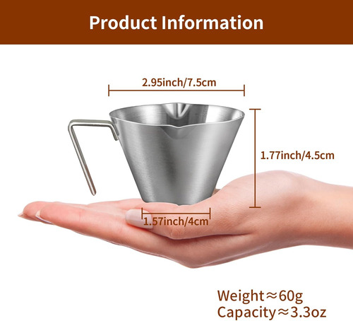 Carrottimes Taza Espresso, Accesorios De Metal Para Espre...