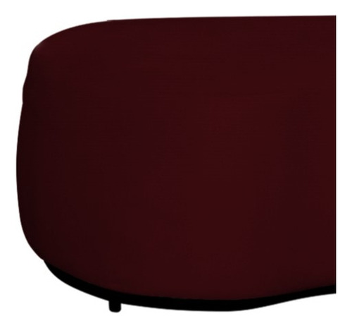 Puff Decorativo Beatriz Orgânico Suede Marsala