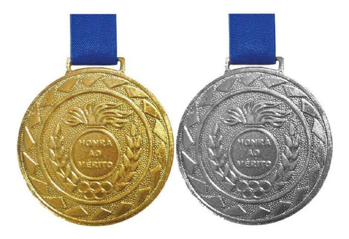 Kit C/120 Medalhas De Ouro + 120 Medalhas De Prata M43