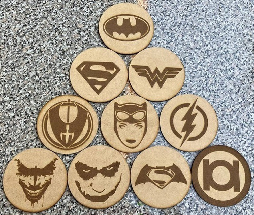 Portavasos Mdf Alusivos Logos Dc